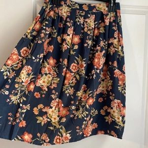 floral midi skirt